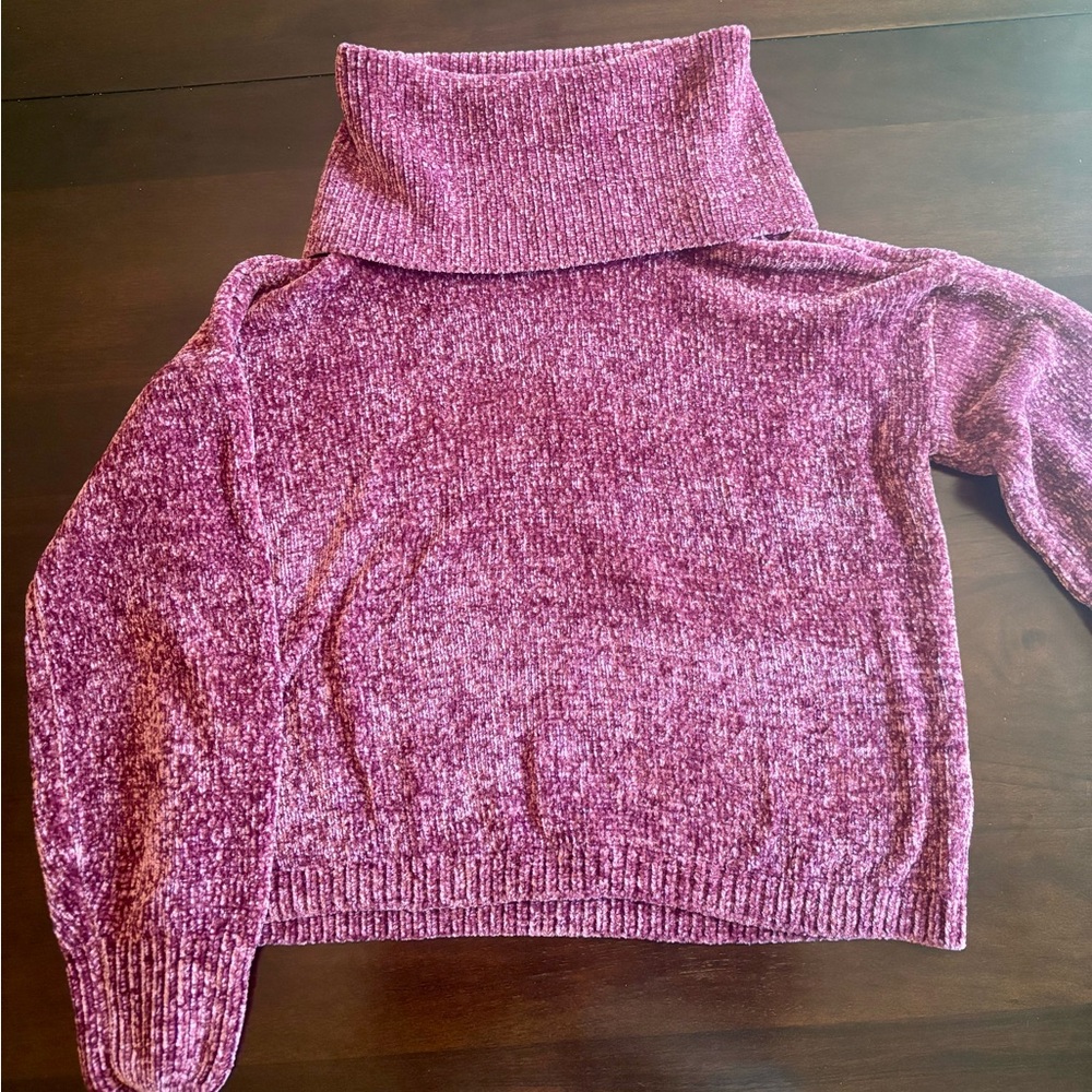 Women's Pink Turtle-Neck Sweater